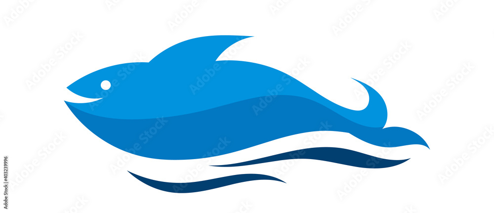 Fish icon stock illustration