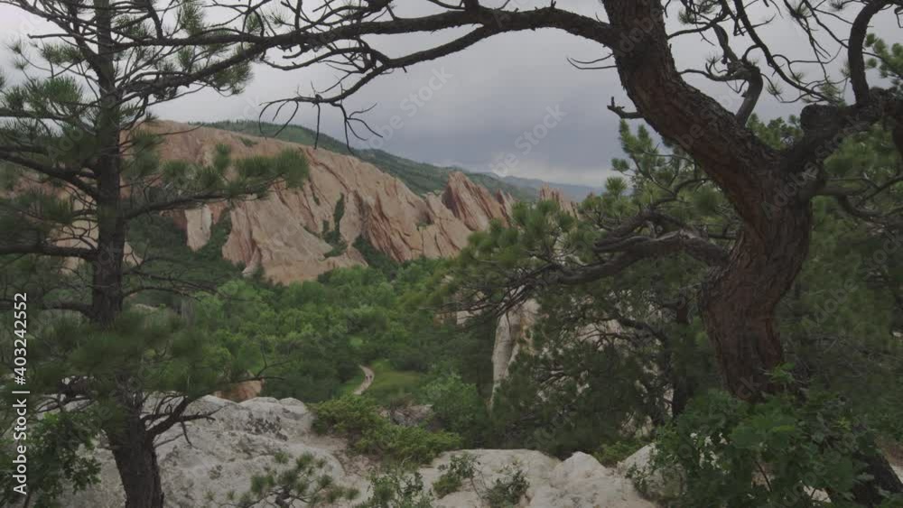 Red Rocks park in stormy summer day, high angle of view Red Rocks park in stormy summer day, high angle of view