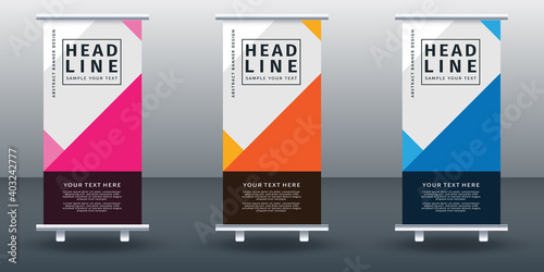 Roll up banner set design template design. Vector illustration