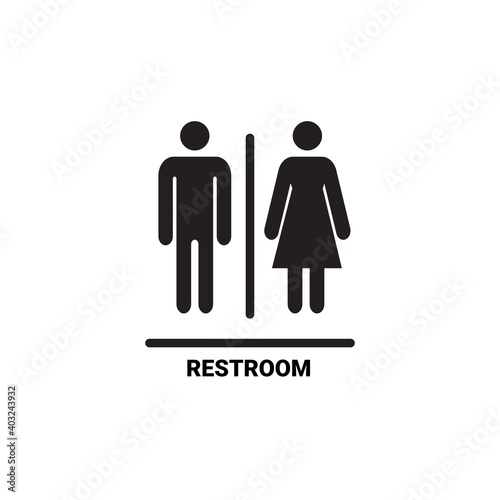 Toilet icon great for any use. WC Toilet Restroom Lavatory Men and Women Sign