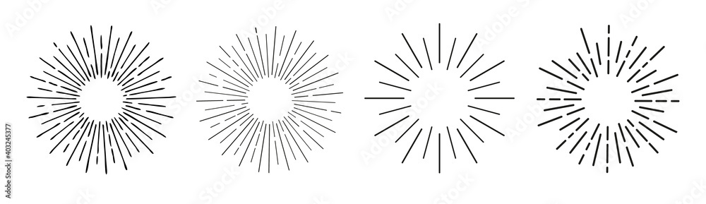 Fototapeta premium Sunburst element radial stripes or sunburst backgrounds