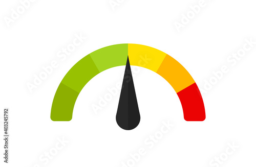 Customer meter. Different emotion customer service mangement. Vector flat illustration