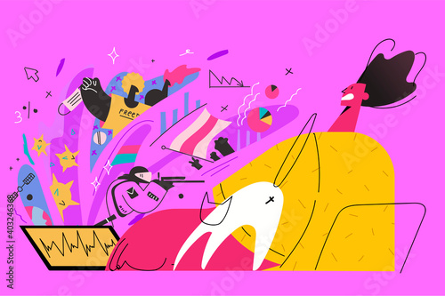 Panic attack, negative influence of mass media concept