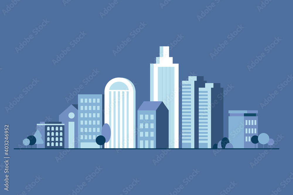 Urban Building View
This illustration can be used well for real estate advertising banner on web-site page or for banners in a social media.