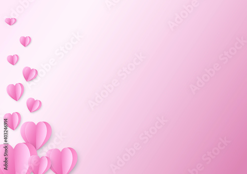 pink background,Sweet Heart and Pink Heart on pink background. Vector symbols of love for Happy Women Mother,Valentine Day, birthday greeting card design. © Toppa