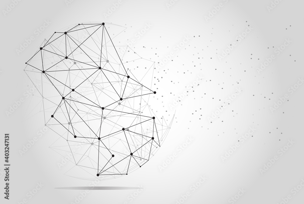 Global network concept. Technology connection background. World globe blockchain technology background connect dots and lines. Abstract concept. Digital network technology, vector background Global network concept. Technology connection background. World globe blockchain technology background connect dots and lines. Abstract concept. Digital network technology, vector background