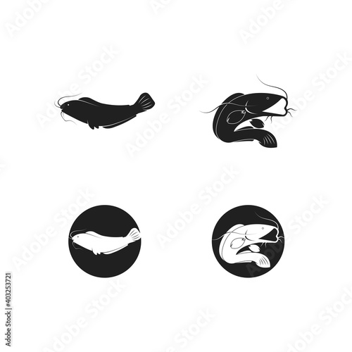 Catfish logo template vector icon