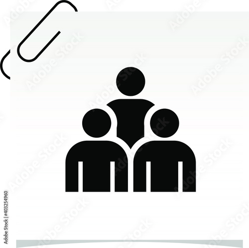 Teamwork concept logo. Teamwork icon on white