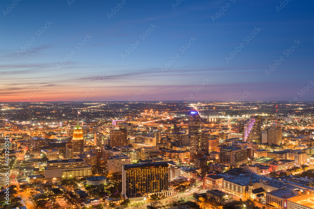 Obraz premium San Antonio, Texas, USA Skyline