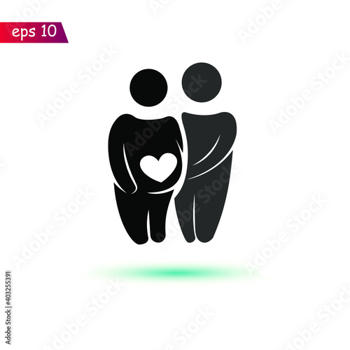 icon of a happy family who is given offspring or is pregnant