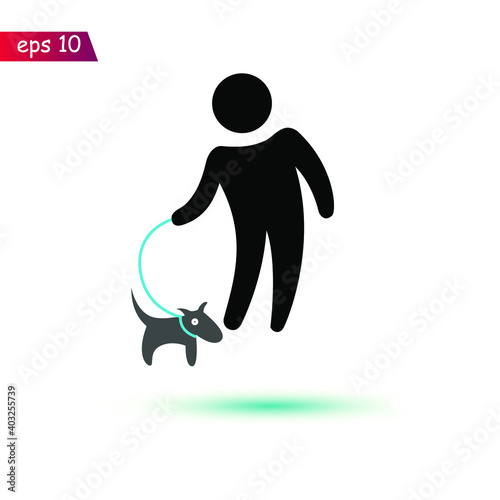 icon of the person leading his dog
