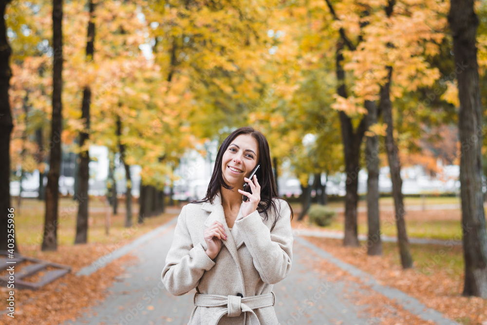 Beautiful brunette girl in a coat Beautiful brunette girl in a coat