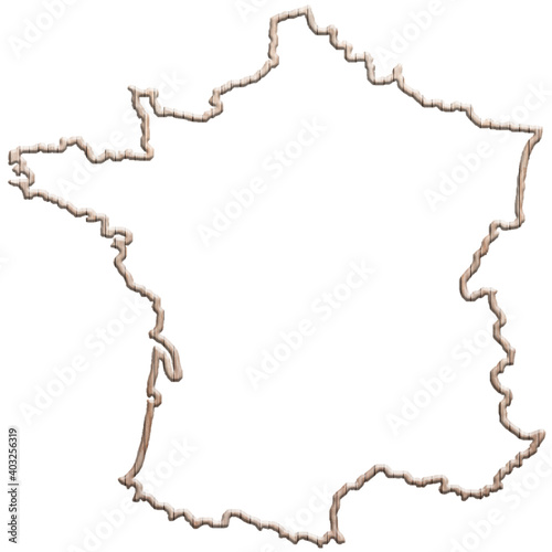 Contour carte de France