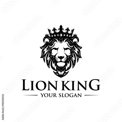 Luxury Golden Royal Lion King logo design inspiration