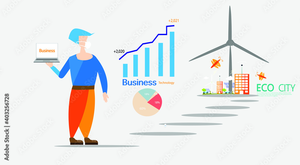 Fototapeta premium City of energy driving business