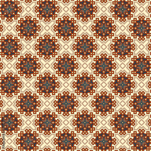 Ethnic geometric seamless pattern. Antique Turkish style.