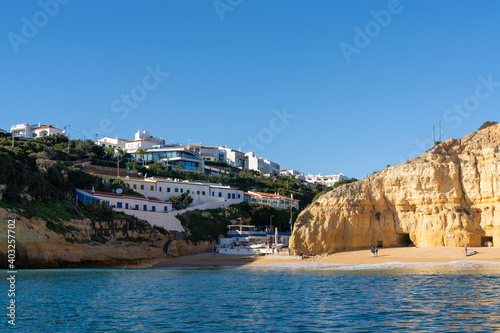 beach town of Benagil on the Algarve coast of Portugal