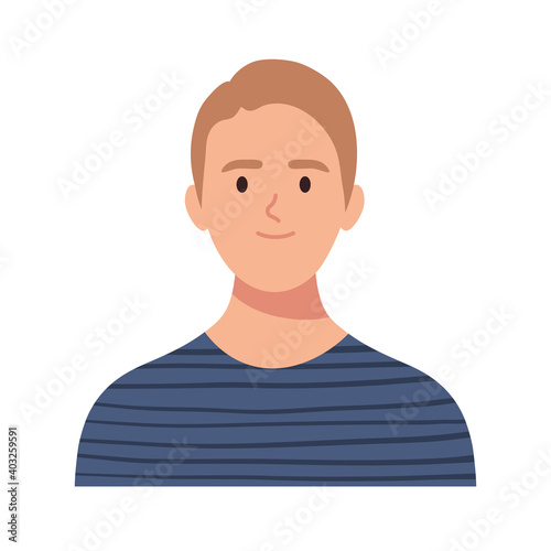 blond happy young man character vector illustration design