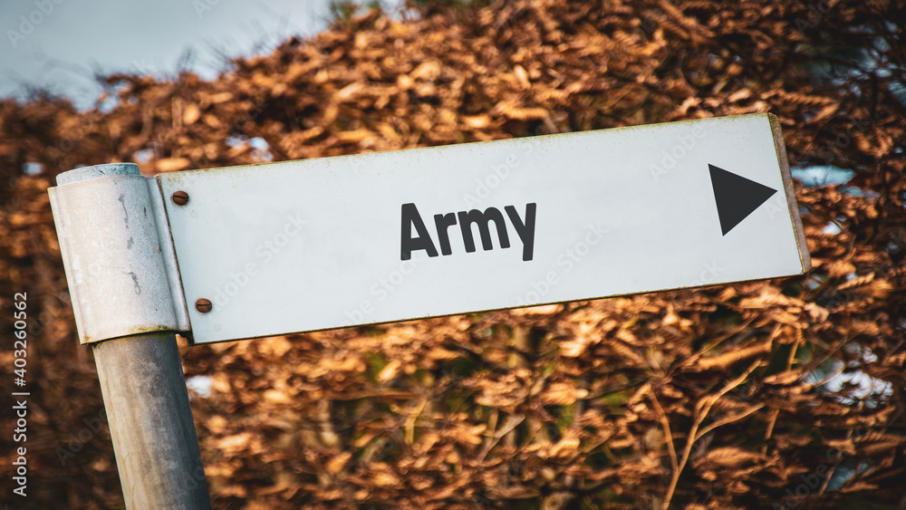 Street Sign to Army