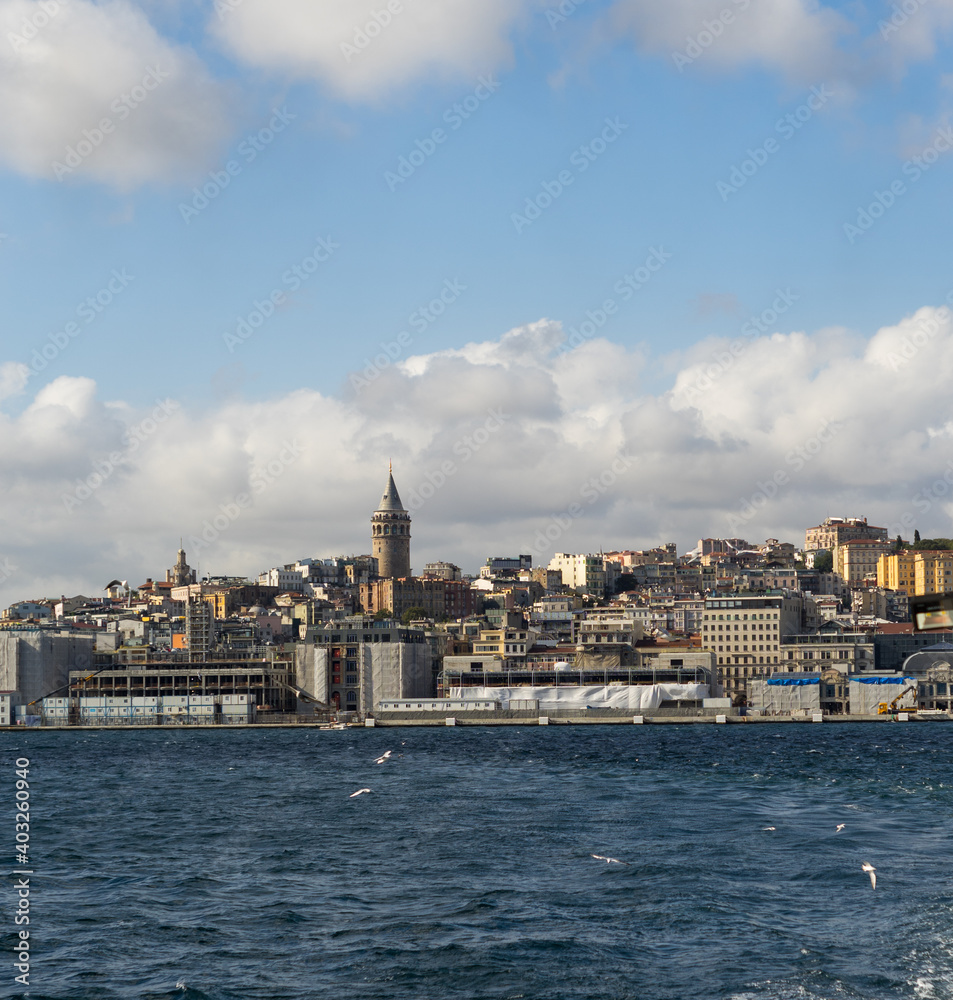 View of Istanbul European Side Galata Tower 