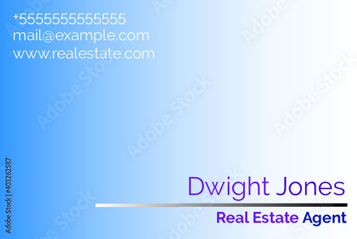 bussines card blue