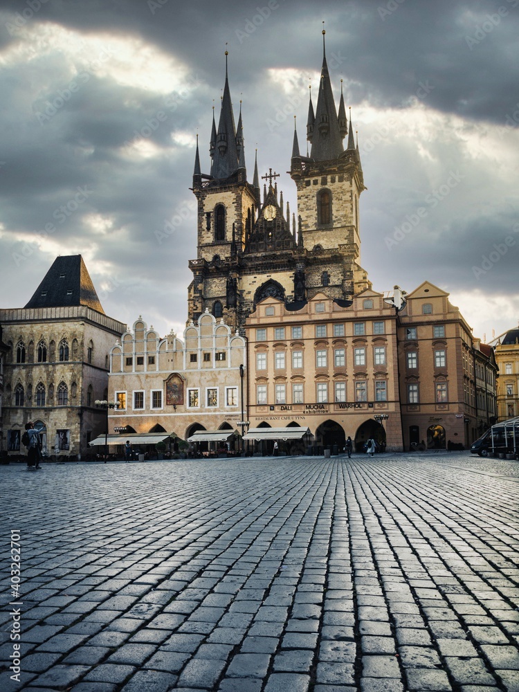 Altstädter Rathaus am Altstädter Ring in Prag mit Teynkirche