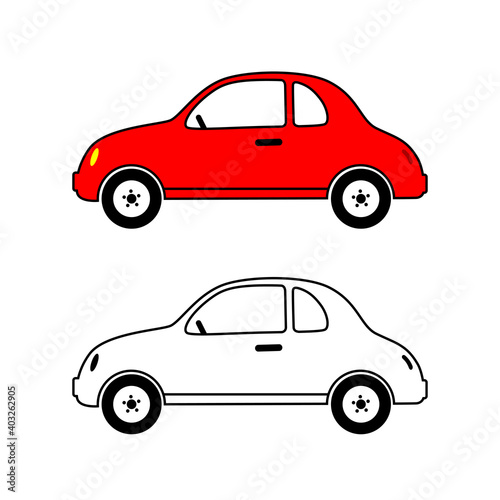 Car vector icon on white background
