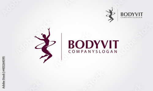 The Body Vit Vector Logo Template. Nice vector silhouette used for company, that does nutritional, lifestyle coaching as a whole food approach to improving health, and body composition.