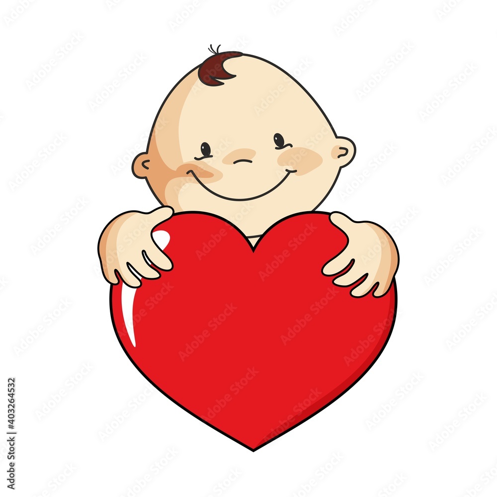 Heart, Love, holiday, March 8, spring, the best illustrations, Joyful children with flowers. Heart, Love, holiday, March 8, spring, the best illustrations, Joyful children with flowers.
