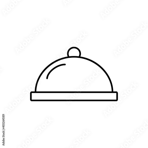 tray icon element of restaurant icon for mobile concept and web apps. Thin line tray icon can be used for web and mobile. Premium icon on white background