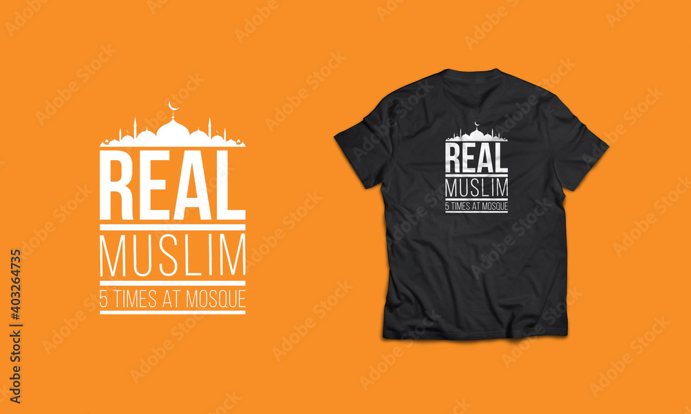 Islamic T-shirt design Stock Vector | Adobe Stock