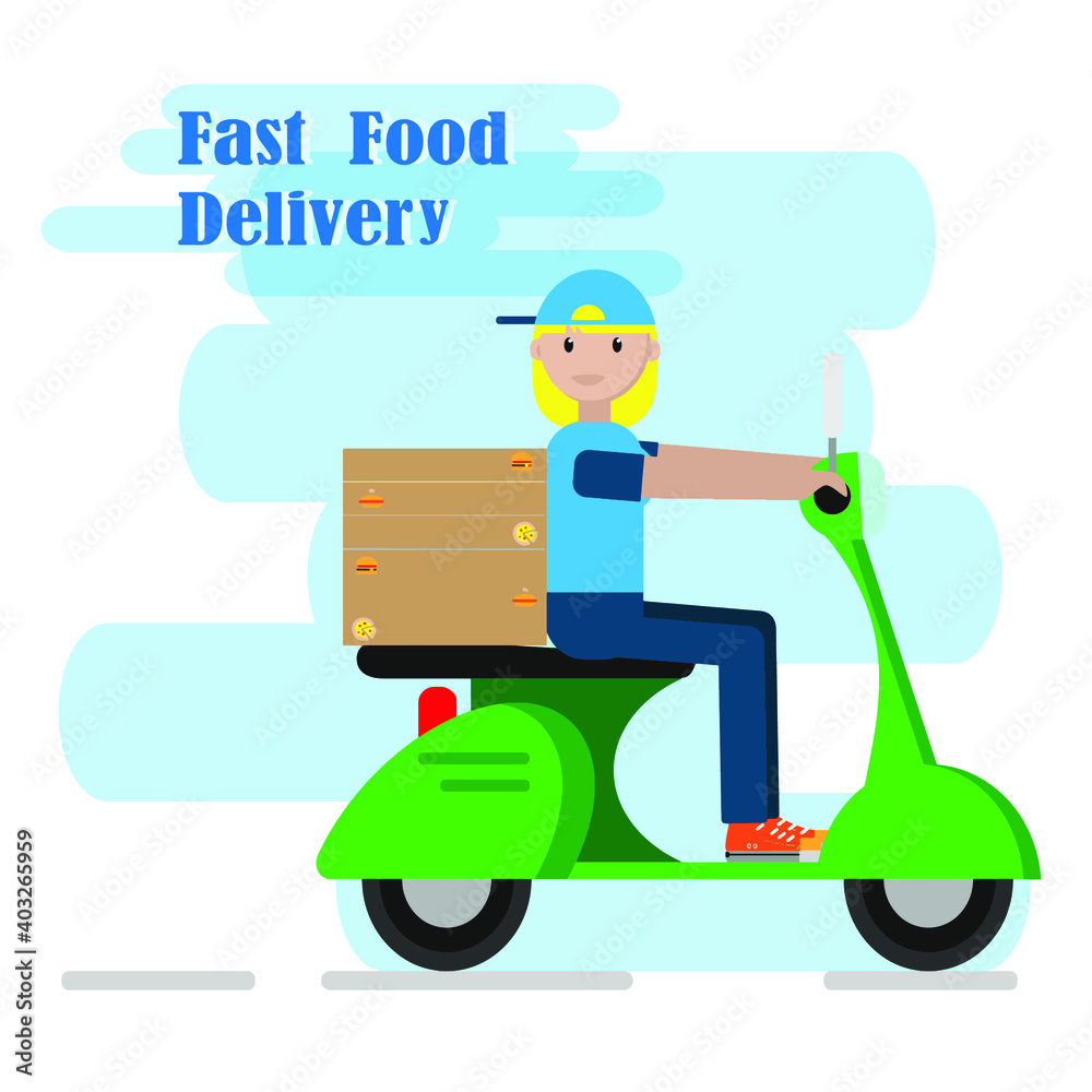 We will deliver quickly and efficiently person with a book Girl We will deliver quickly and efficiently person with a book Girl