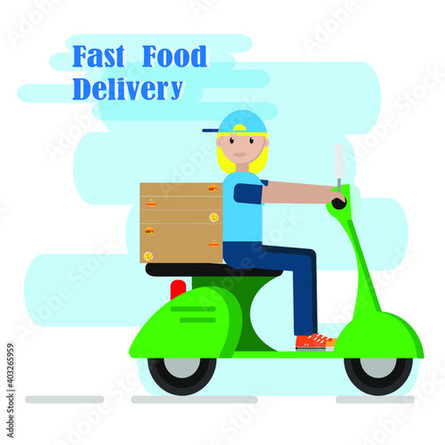 We will deliver quickly and efficiently  person with a book  Girl 