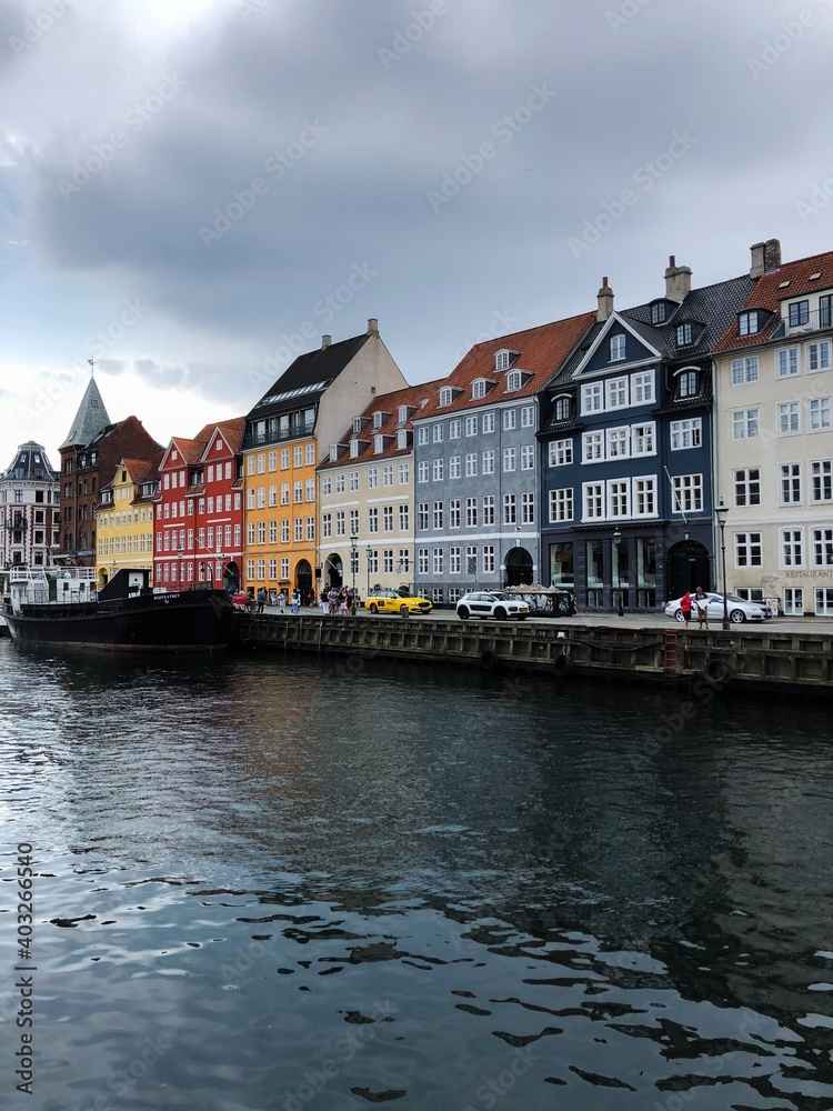 Nyhavn area in Copenhagen, Denmark