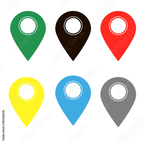 Free Download Map pointers. Set of mark location - GFXLoad