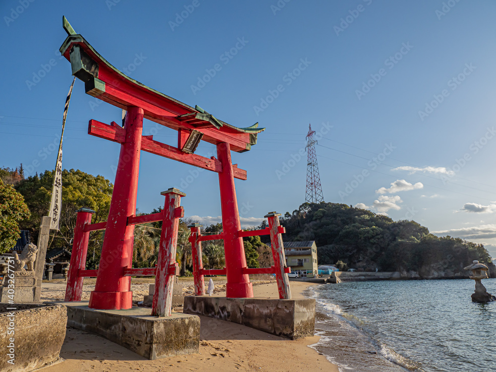 岩子島厳島神社-鳥居 岩子島厳島神社-鳥居