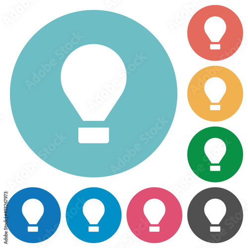 Air balloon flat round icons