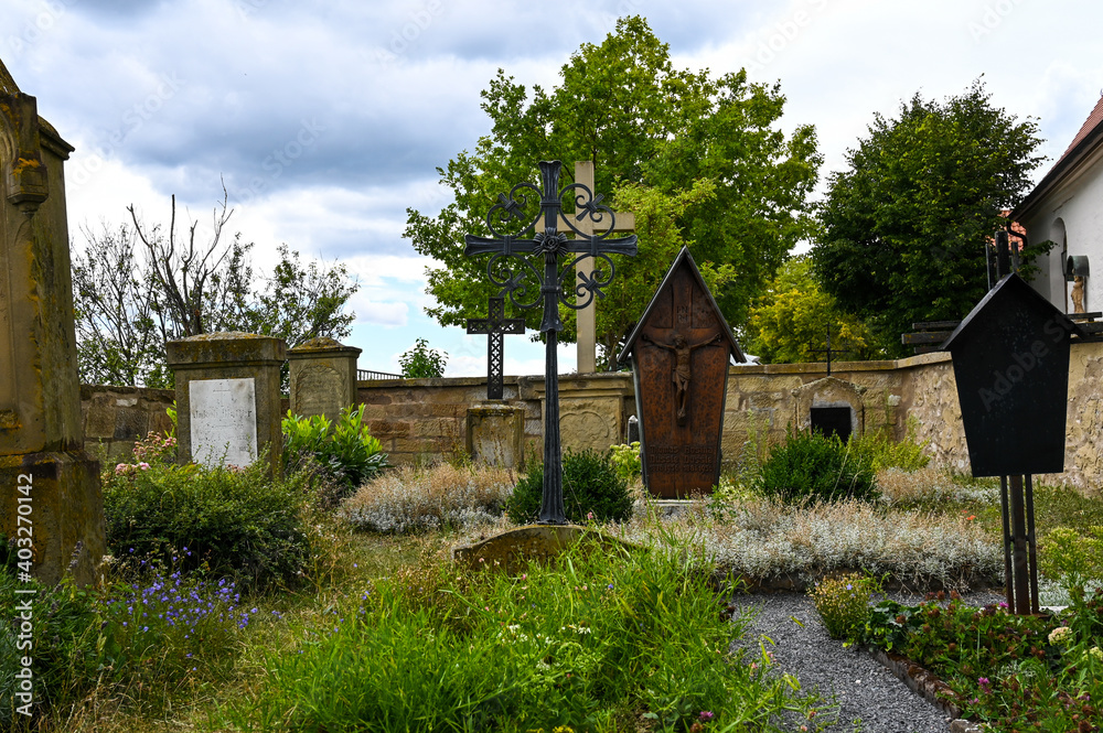 Small, ancient cemetery near the village of Cleebronn, Germany.