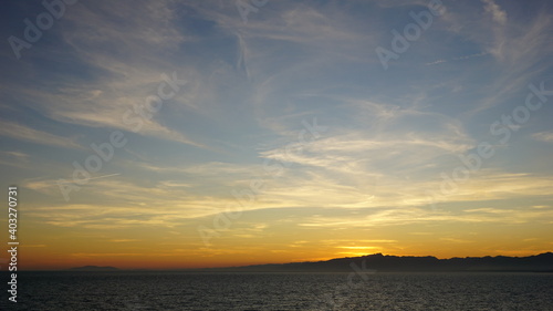 amazing sunset near the sea