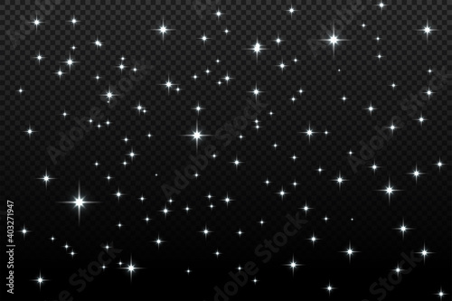 White sparks glitter special light effect