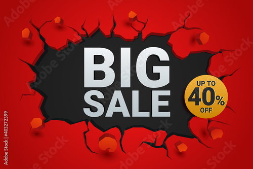 Big sale on crack wall 3D style