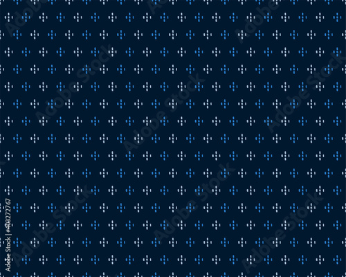 Abstract . Sashiko seamless pattern line indigo and white background. design for pillow, print, fashion, clothing, fabric, gift wrap. Vector.