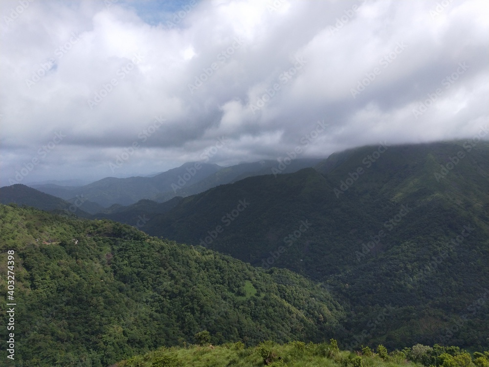 clouds over mountain