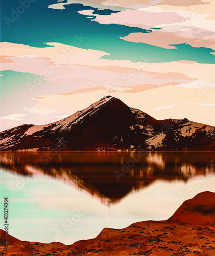 sunset over the mountains