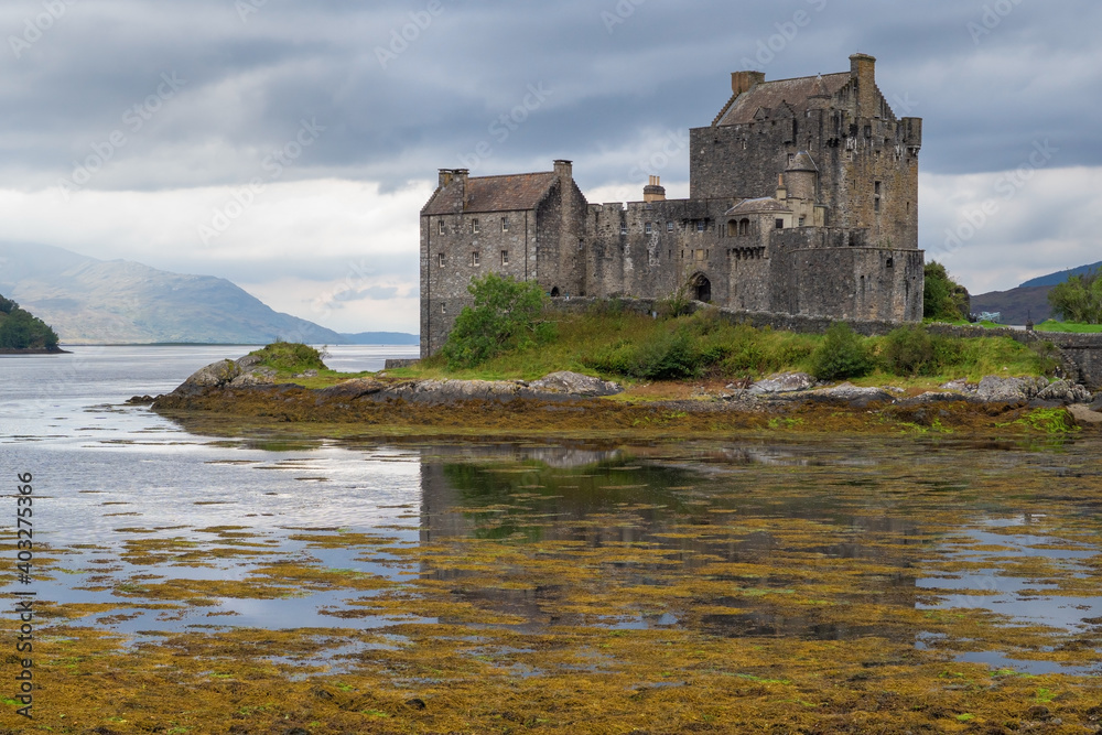 The Eilean Donan Castle in Dornie in the Scottish highlands