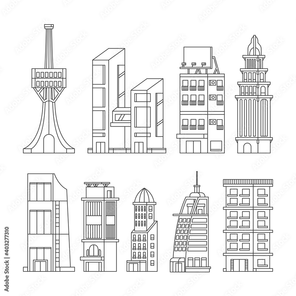 Outline Building Collection Outline Building Collection