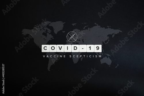 COVID-19 Vaccine Hesitancy, Risk and Scepticism Banner. 
