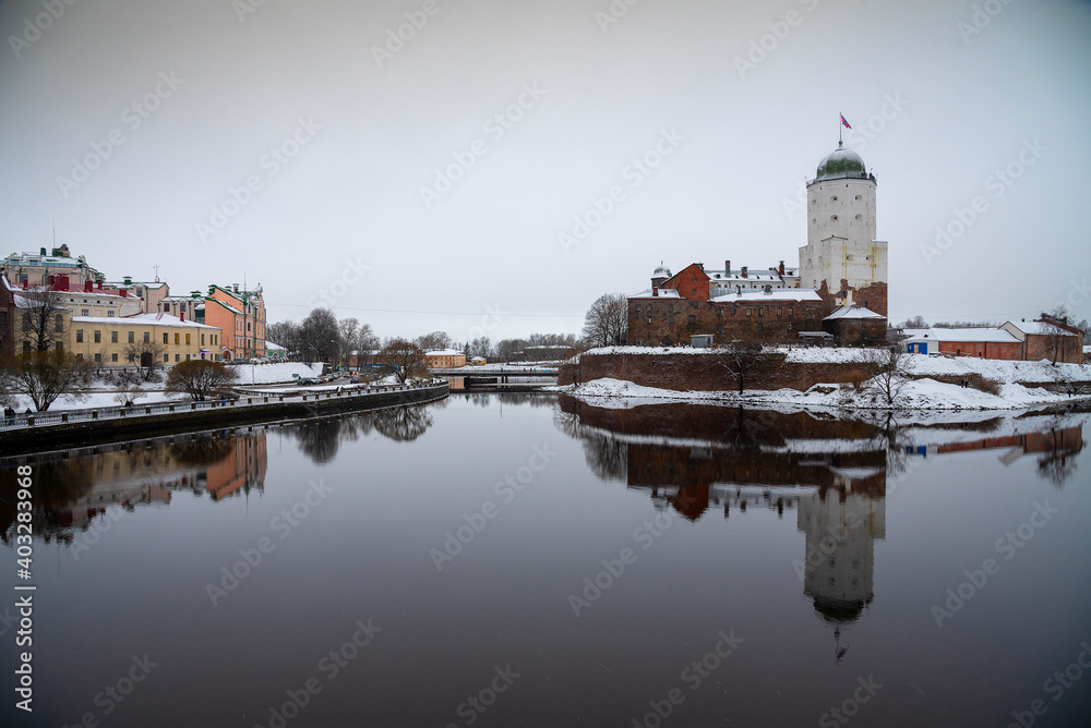 The fortress of Vyborg. City sight.