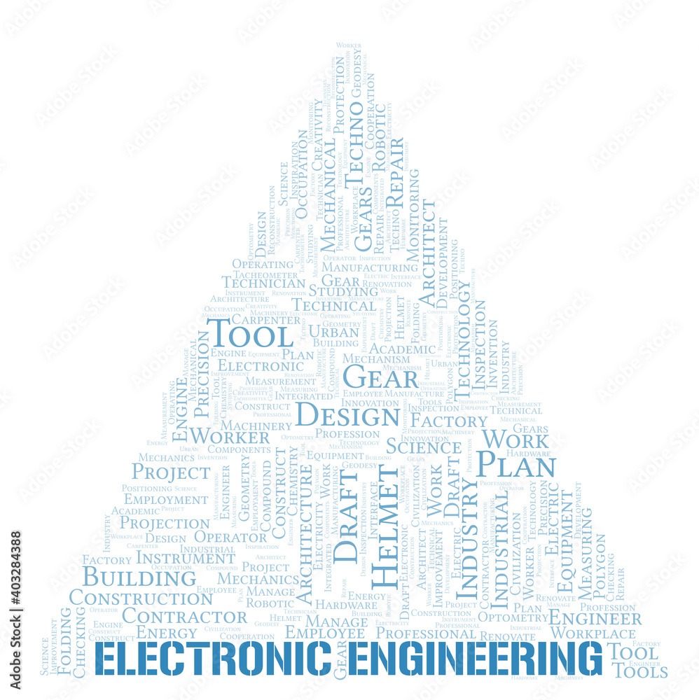 Electronic Engineering typography word cloud create with the text only Electronic Engineering typography word cloud create with the text only