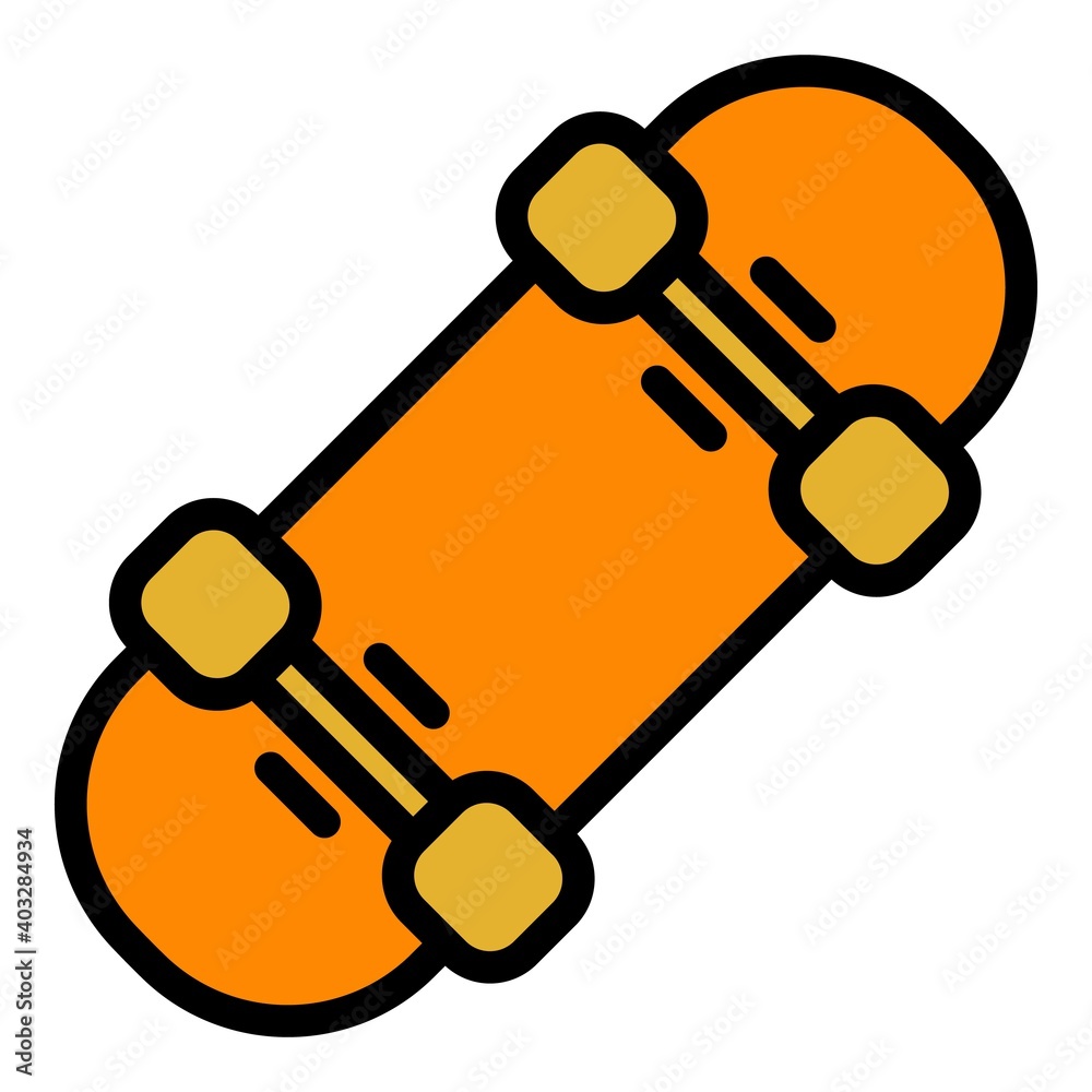 Wide skateboard icon. Outline wide skateboard vector icon for web design isolated on white background Wide skateboard icon. Outline wide skateboard vector icon for web design isolated on white background